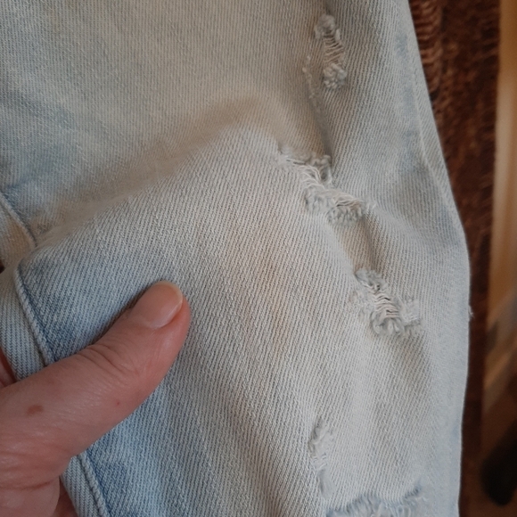 Abercrombie & Fitch 24 x 28 High Rise Distressed Light Wash Denim Skinny Jeans - Picture 16 of 16